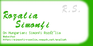 rozalia simonfi business card